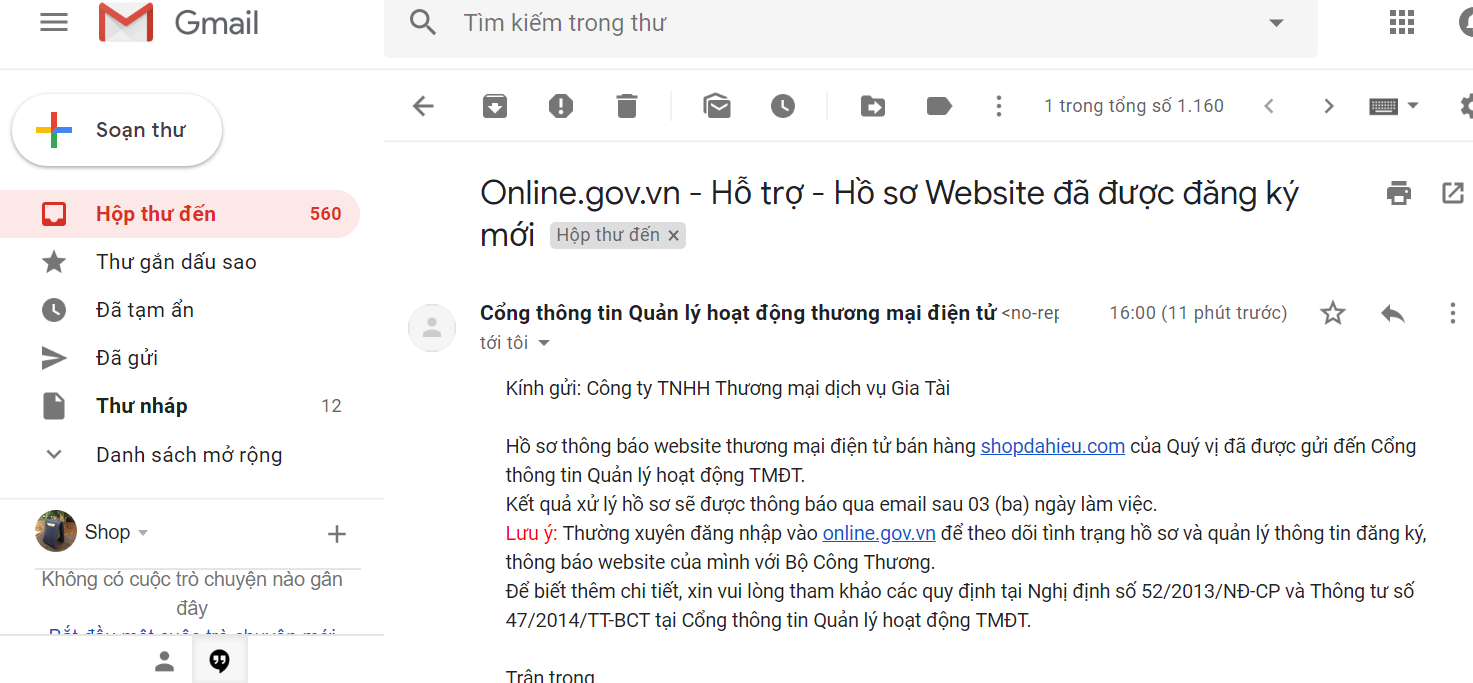 Hướng dẫn đăng ký website thương mại điện tử với Bộ Công Thương